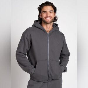 COMFRT Travel Essentials Zip Hoodie in Steel Grey. Size L. New in packaging.